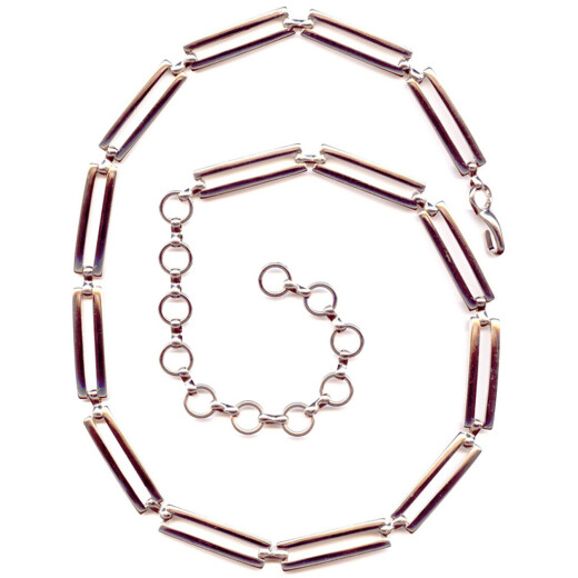 Chain lady's belt "Leontýna", silver - set of 5 - Sale