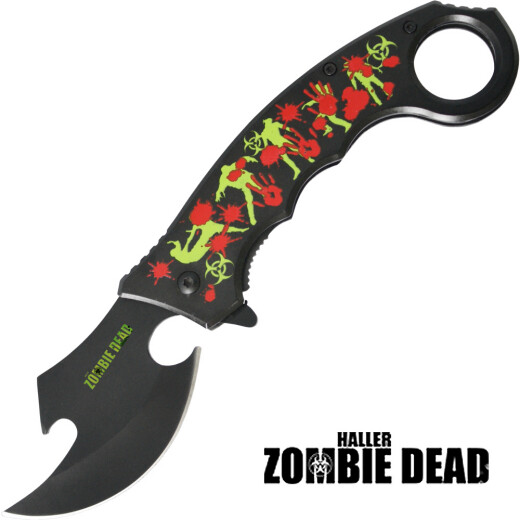 Zombie Dead Karambit Knife - blood