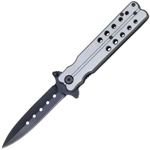 Spring assisted Stiletto Butterfly knife