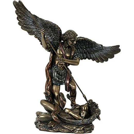 Archanděl Michael s kopím, soška 23cm