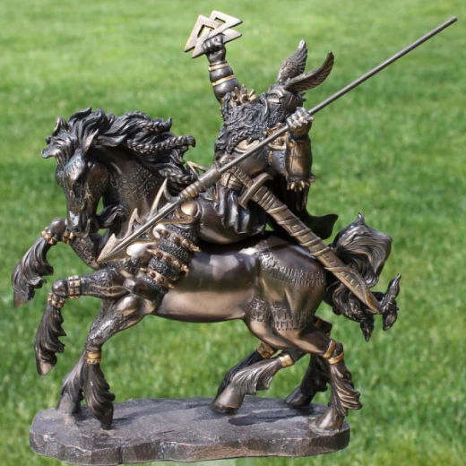 Resin Statue Ódin Bronz - Sale