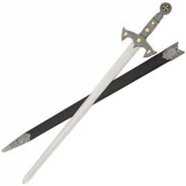 Templar Sword with golden details