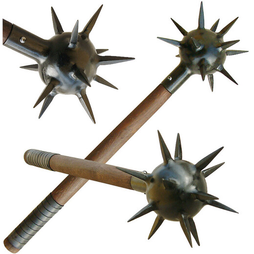 Morning star with hollow spiked ball