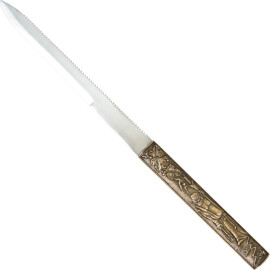 Japanese sword knife Kogai, bronze