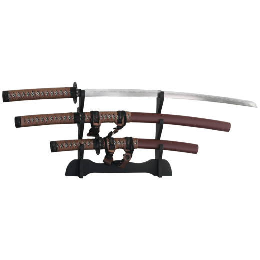 4 dílná sada samurajských mečů Tachi