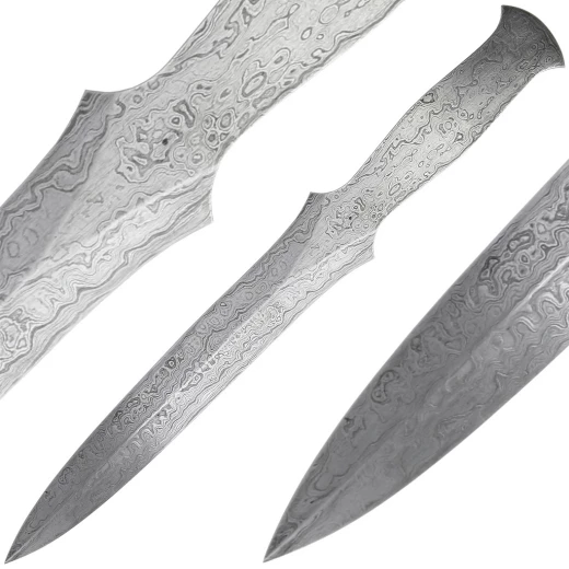 Hand-forged throwing knife damask - Sale