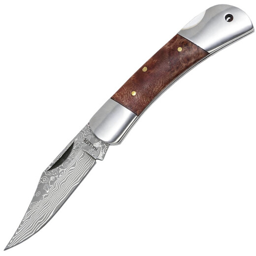 Damask pocket knife root wood