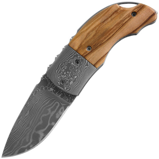 Elegantní Damaškový kapesní nůž Oliva