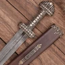 Vikinský meč Eigg, damašková ocel