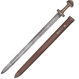 Vikinský meč Eigg, damašková ocel