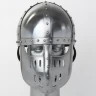 Late medieval helmet Spangenhelm with face plate