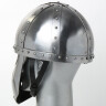 Late medieval helmet Spangenhelm with face plate