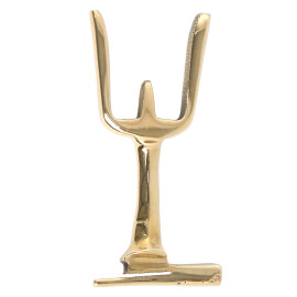 Brass holder for plumes with metal frame, transverse (Centurio Crista)