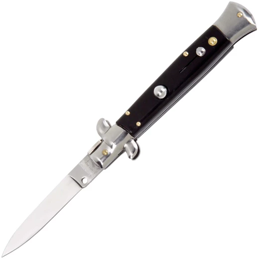 Levný vyhazovací nůž Stiletto, černá