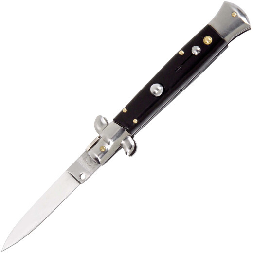Levný vyhazovací nůž Stiletto, černá