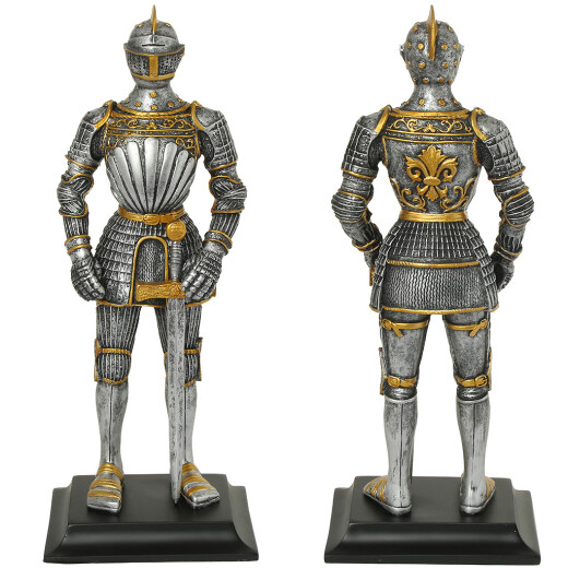 Renaissance Ritter in vergoldeter Rüstung, Figur