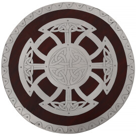 Viking round shield with knot emblem