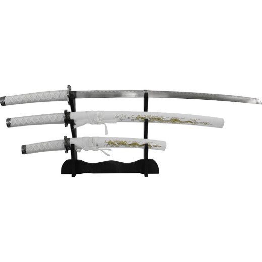 4 dílná sada samurajských mečů White Dragon