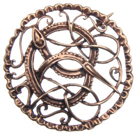 Viking Brooch made of bronze with Midgard Serpent motif, 40mm