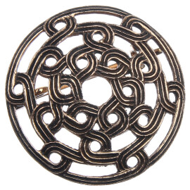Viking Fibula with Celtic Knot Pattern, 35mm
