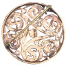 Celtic brooch with triskele motif, 48mm