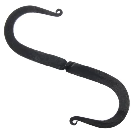 S-hook, twisted, hand-forged, 128mm