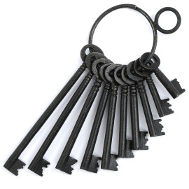 Prison Keyring with 10 iron keys