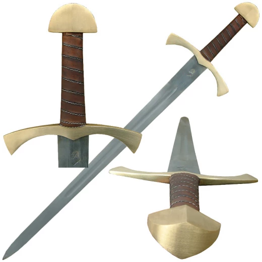 Jednoruční meč Sagot s mosaznou hlavicí a záštitou