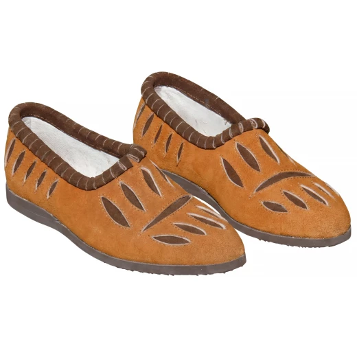 Renaissance Wildleder Halbschuhe Landsknecht mit dekorativen Schlitzen - Outlet