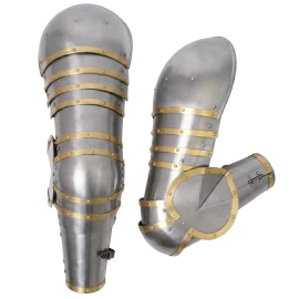 Spätmittelalterliches Plattenarmzeug mit Messingrand - Outlet